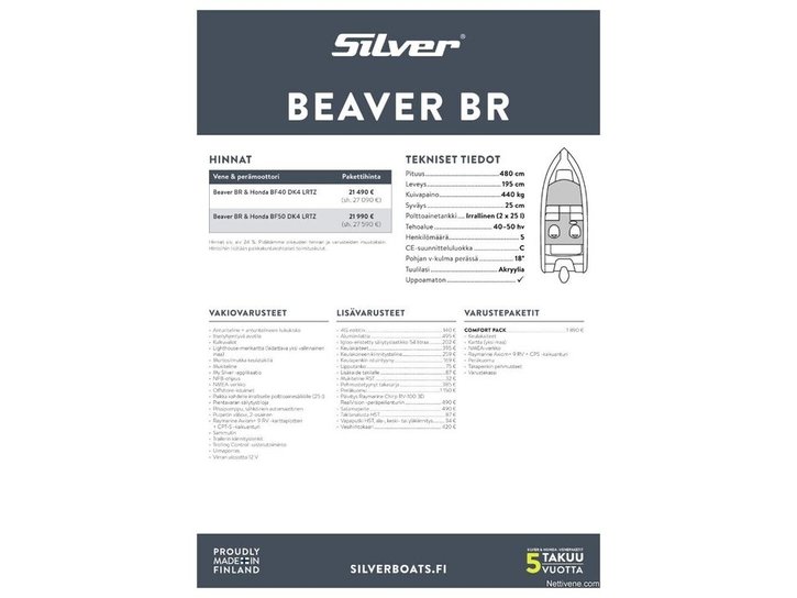 Moottorivene Silver Beaver BR KAMPANJATARJOUS 2023 1942354