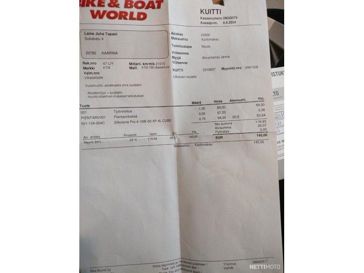 Moottoripyörä KTM 790 2019 19849743