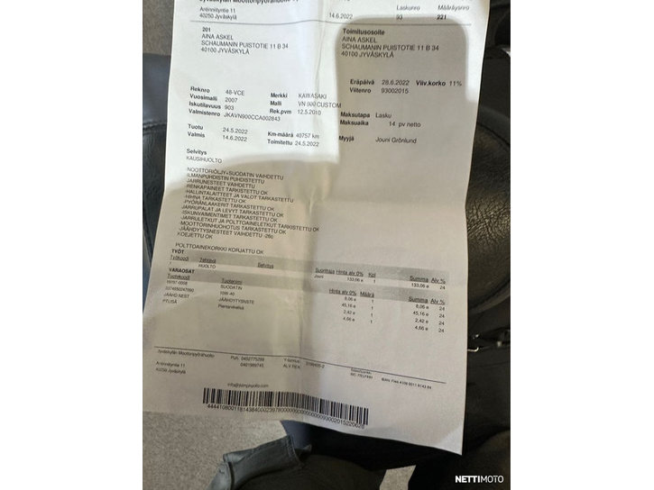 Moottoripyörä Kawasaki VN 2007 22456771