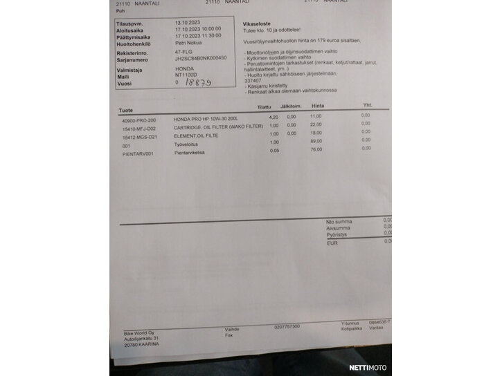 Moottoripyörä Honda NT 2022 27122710