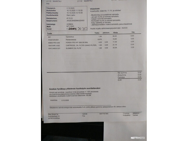 Moottoripyörä Honda NT 2022 27122712