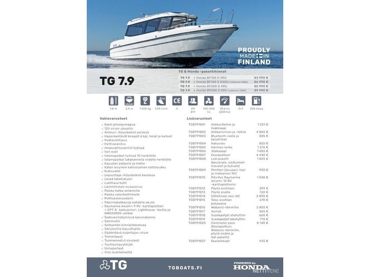 Moottorivene TG 7.9 2023 2011164